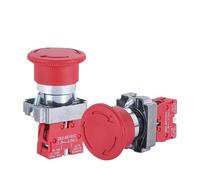 Interrupteur à bouton 1PC (ZB2) XB2-BS542C Bouton d'arrêt d'urgence à tête champignon Un normalement fermé 22 mm