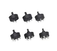 Interrupteur à bouton 6A 2/3/5/6/7/8 positions rotatif 3/4/6/7/8/9 broches d'alimentation de four électrique contrôle température chauffage(5 Pole 4,2PCS)