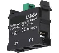 Interrupteur à bouton champignon d'arrêt d'urgence de 22mm, avec lumière, interrupteur de commande d'alimentation NC 220V 10A for démarreurs électriques, 1 pièce(1NO-36V NO Base)