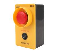 Interrupteur à bouton d'arrêt d'urgence 10 A 660 V AC, bouton d'arrêt de sécurité verrouillable 1NO 1NC avec lumière LED robuste pour les chantiers de construction, les mines et