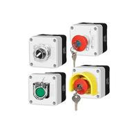 Interrupteur à bouton d'arrêt d'urgence à réarmement automatique avec couvercle de protection anti-erreur (1 pièce)(KnobLocking 2P-S ES)