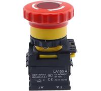 Interrupteur à bouton d'arrêt d'urgence de 22 mm avec lumière - Bouton d'arrêt LA38 for commande électrique - LA155-A-11ZS, 1 pièce(380V-3NC Stop no light)