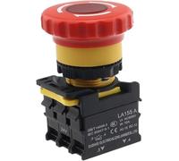 Interrupteur à bouton d'arrêt d'urgence de 22 mm avec lumière - Bouton d'arrêt LA38 for commande électrique - LA155-A-11ZS, 1 pièce(110V-3NC Stop with light)
