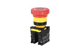 Interrupteur à bouton d'arrêt d'urgence en forme de champignon, 22mm, avec lumière, interrupteur d'alimentation, commande de démarreur électrique, 220V, 10A NC(Stop no light,3NC_380V)