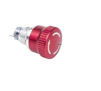 Interrupteur à bouton d'arrêt d'urgence en métal 16/19/22 mm en acier inoxydable Tête de champignon étanche antidérapante Réinitialisation de rotation(Emergency Button,2NO 2NC_19MM)