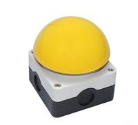 Interrupteur à bouton d'arrêt en forme de champignon à réinitialisation automatique IP65 étanche 10 A 440 V pour panneau de contrôle industriel, fonctionnement à pédale de sécurité des machines (jaune