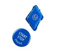 Interrupteur à bouton de voiture Compatible Avec BMW Série 3 E90 E92 E93 M3 2007 2008 2009 2010 2011 2012 2013 Cache Du Bouton De Démarrage/arrêt Du Moteur Et Du Bouton M Au Volant(Bright Blue)