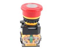 Interrupteur à bouton d'urgence de 22 MM, interrupteur momentané de bouton d'arrêt d'urgence à verrouillage automatique rouge avec grande tête de champignon 220 / 380v
