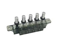 Interrupteur À Bouton Enfichable À Cinq Positions For Hotte De Cuisine Argent 250VAC 4A 112X21 41mm, Conception Anti-brouillage