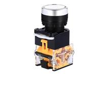 Interrupteur à bouton Interrupteur à bouton-poussoir de réinitialisation autobloquant rond 1NO/1NC instantané avec indicateur LED lumineux Auto-récupération(LA38-11D White,20PCS,Self-locking)