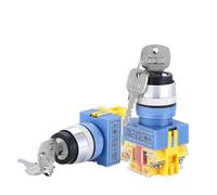 Interrupteur à bouton LAY37-11Y2 20Y3 avec clé deux/trois boutons normalement ouvert normalement fermé 22 mm(Open and close)
