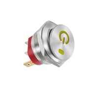 Interrupteur à bouton métallique rond autobloquant, 2 vitesses, 3 broches, 22 mm, 15 A, avec lampe, 220 V, style 1, réparation automatique