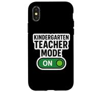 Interrupteur à Bouton Mode Enseignant Maternelle sur la rentrée Scolaire Coque pour iPhone X/XS
