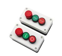 Interrupteur à bouton-poussoir 10 A 600 V, boîtier de commande, voyant lumineux, point de réinitialisation d'arrêt d'urgence, 1 pièce(Start-Stop)