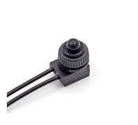 Interrupteur à bouton-poussoir 12 V autonome étanche avec câble noir pour éclairage extérieur voiture bateau ménage applications industrielles IP67 protection boîtier en plastique base bakélite 3 A