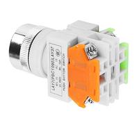 Interrupteur à Bouton Poussoir 22mm 5A 220V Vert à Réinitialisation Automatique pour Panneau de Commande et Armoire Électrique