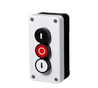 Interrupteur à bouton-poussoir 3 positions IP67 étanche ABS flèche haut bas et arrêt réinitialisation momentanée 22 mm trou de montage 134 x 68 x 50 mm pour contrôle industriel