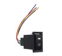 Interrupteur à bouton-poussoir 4 broches 12 V avec voyant LED pour Hiace - Kit de câbles de connexion - Matériau ABS - Utilisation à long terme