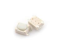 Interrupteur à bouton-poussoir 50 pcs/lot Micro interrupteur tactile SMD 4 broches 3 x 4 x 2,5 mm blanc tactile bouton poussoir micro interrupteur momentané, zgd ÉlectroniqueCommutateur