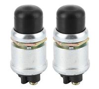 Interrupteur à Bouton-poussoir Aramox, 2 Pièces Interrupteur de Démarrage du Moteur à Klaxon SPST Démarreur à Bouton-poussoir étanche 50A 12V pour Bateau de Voiture