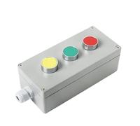 Interrupteur à bouton-poussoir, boîtier de jonction en aluminium moulé, boîtier étanche, démarrage et arrêt d'urgence, 1 pièce(1P Green Mushroom)