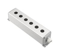 Interrupteur à bouton-poussoir Boîtier de poste d Boîte de commutation de commande industrielle à bouton-poussoir en métal et aluminium, 16mm 19mm 22mm 1 /2/3/4/5/6 trous 45x45mm 45x65mm(6Hole,22mm 45