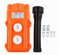 Interrupteur à bouton poussoir COB-61 pour grue de levage - 2 voies - Étanche IP65 - Pour treuil électrique - Ouvre-porte de garage - Orange