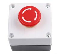 Interrupteur à bouton-poussoir d'arrêt AC220 V 10 A avec boîtier en ABS scellé IP65 et vis résistantes à la rouille pour chantiers pétrochimiques et de construction