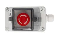 Interrupteur à bouton-poussoir d'arrêt avec boîtier ABS classé Ip66 130 x 80 x 100 mm Normalement fermé/ouvert pour machines industrielles, applications pétrochimiques électriques (arrêt)