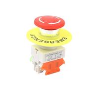 Interrupteur à bouton-poussoir d'arrêt d'urgence 1NO 1NC AC 660V 10A, équipement de commutation for ascenseur, verrouillage automatique