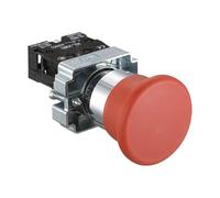 Interrupteur à bouton-poussoir d'arrêt d'urgence 22 mm, tête champignon à réinitialisation automatique, marche/arrêt momentané for contrôle industriel série XB2(XB2-BC42)