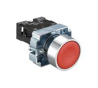 Interrupteur à bouton-poussoir d'arrêt d'urgence 22 mm, tête champignon à réinitialisation automatique, marche/arrêt momentané for contrôle industriel série XB2(XB2-BA42)