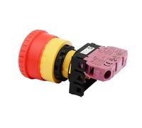 Interrupteur à bouton-poussoir d'arrêt d'urgence 22 mm YW1B-V4E01R YW-E01(1 NO 1NC)