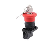 Interrupteur à bouton-poussoir d'arrêt d'urgence à clé, verrouillage à 2 positions, XB2-ES142 ES145 ES442 ES542 1NC/1NO1NC Rouge(XB2-ES142)