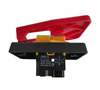 Interrupteur à bouton-poussoir d'arrêt d'urgence à couvercle rouge fermé/ouvert 16A protection contre les sous-tensions/mise hors tension interrupteur de démarrage électromagnétique(4 Pins)