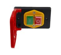 Interrupteur à bouton-poussoir d'arrêt d'urgence avec couvercle rouge, 16a, Protection contre la mise hors tension/sous-tension, interrupteur de démarrage électromagnétique, YH02-A, 1 pièce(4 PIN)