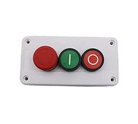Interrupteur à bouton-poussoir d'arrêt d'urgence NC, rouge et vert, démarrage/arrêt, auto-obturant, étanche, industriel, 600 V, 10 A(One Circle)