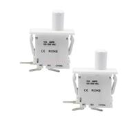 Interrupteur à bouton-poussoir de porte de réfrigérateur 16 A 125 V CA / 250 V CA, normalement fermé, à verrouillage automatique, interrupteur momentané for sèche-linge