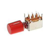 Interrupteur à bouton-poussoir de verrouillage à Angle droit, avec capuchon, Double pôle, auto/sans verrouillage, interrupteurs d'alimentation à clé 6 broches A03, PS-22F03(Black,1PCS)