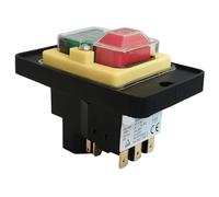 Interrupteur à bouton-poussoir électromagnétique 7 broches KJD18, marche/arrêt, AC 230 V, 15 (12) A, 5E4