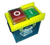Interrupteur à bouton-poussoir électromagnétique interrupteur de scie d'établi industriel KJD6 5E4 220V jaune noir(Yellow)