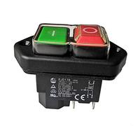 Interrupteur à bouton-poussoir électromagnétique pour bétonnière et petit tour 4 broches 5 broches KEDU KJD17B (4 broches)