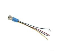 Interrupteur à bouton-poussoir en acier inoxydable 12 V CC 16 mm de type verrouillage marche/arrêt avec anneau LED indicateur IP65 pour applications de panneaux industriels (vert)