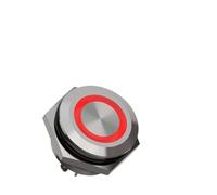 Interrupteur à bouton-poussoir en acier inoxydable de 16 mm, à courte portée, à réinitialisation automatique, à contact momentané, for ascenseur(Tail connector,BLUE_12V24V)