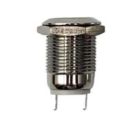 Interrupteur à bouton-poussoir en métal, 12mm, IP65, sans lumière, 220V, petit interrupteur en alliage d'argent à usage général, 1 pièce(Short Head,Screw foot)