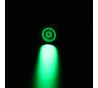 Interrupteur à bouton-poussoir en métal 16 mm LED Power Mark Verrouillage automatique Réinitialisation Momentanée 1NO 1NC Rouge Bleu Jaune Vert Blanc 16HXDY 1 pcs (Vert, LOCKING LATCHING_12V)