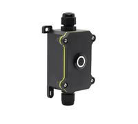 Interrupteur à bouton-poussoir en métal 20A en acier inoxydable Haut courant extérieur Cordon d'alimentation en ligne Marine ON OFF Boîte de jonction étanche IP66 (A-blanc,MOMENTARY,12V-24V)