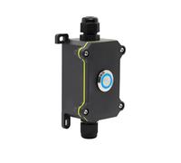 Interrupteur à bouton-poussoir en métal 20A en acier inoxydable Haut courant extérieur Cordon d'alimentation en ligne Marine ON OFF Boîte de jonction étanche IP66(S-Blue,LATCHING,12V-24V)