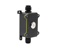 Interrupteur à bouton-poussoir en métal 20A en acier inoxydable Haut courant extérieur Cordon d'alimentation en ligne Marine ON OFF Boîte de jonction étanche IP66(S-Blanc,MOMENTARY,12V-24V)