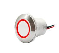 Interrupteur à bouton-poussoir en métal, étanche IP68, 30mm, 12V, 24V, 220V, éclairé par led, verrouillage momentané, marche/arrêt, fil à bouton-poussoir, 4 pièces(24v,Latching Function,Red)